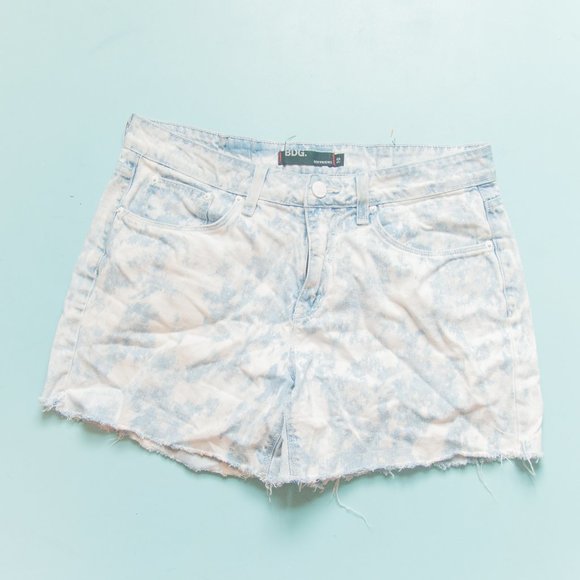 Urban Outfitters BDG Bleach Acid Wash Cut Off High Rise Boyfriend Shorts Size 10 - Picture 1 of 6